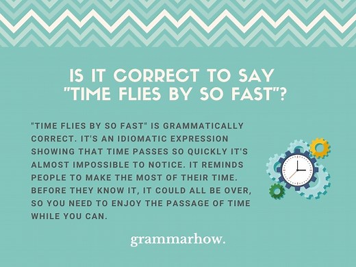 Is It Correct to Say "Time Flies by So Fast"?