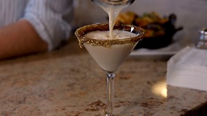 It's always fun to try new things... especially when it's a new cocktail! Mike Wendt is more than happy to taste test the S'mores Martini at Bay Pointe Waterfront Restaurant in Quincy. | Wicked Bites