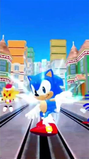 Classic Sonic in city escape