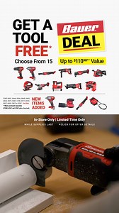 4.8K reactions · 149 shares | LIMITED-TIME OFFER: Choose a FREE Bauer 20V Cordless Tool when you buy a Bauer Battery and Charger Starter Kit!* In-store only. Whatever you do, do it for less at Harbor Freight. | Harbor Freight | Facebook