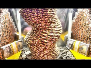 1 Quarter Challenge RISKING IT ALL for the High Limit Coin Pusher WORLD RECORD WIN! (Can We Win?) 🤯💰