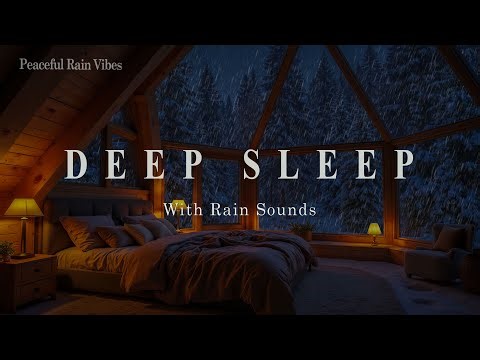 12 Hours Rain Sounds in Bedroom & Calm Piano Music 🌧️ Deep Sleep Music + Insomnia, Stress Relief