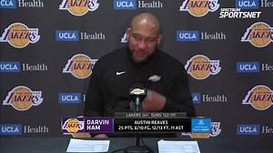 52K views · 3.8K reactions | “You like that trick up my sleeve."  Darvin Ham on tonight's starting lineup, Austin Reaves performance and Jarred Vanderbilt's defense on Booker. | Spectrum SportsNet | Facebook