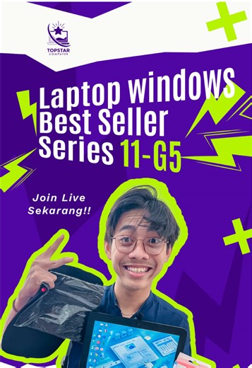 Lagi cari laptop ringan, praktis, dan siap dipakai harian? HP 11-G5 ini salah satunya dan best seller lohh cukup buat kerja, belajar dan baterainya awet buat aktivitas sehari-hari. Bonus lengkap: mouse, mousepad, dan tas laptop Charger satu paket, langsung siap digunakan Buruan join LIVE TOPSTAR COMPUTER sekarang stok terbatas & ada harga spesial di live! 💻🔥 #laptopsecond #giok #murahbanget #windows10 #fypp