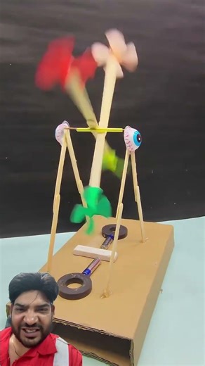 Automated Rotating Fan Using Battery & Magnet 🔋🧲 | Amazing DIY Science Project#DIYProject #Science