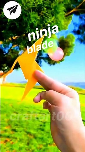 how to make a homemade paper origami ninja blade making trick tutorial |craftart00