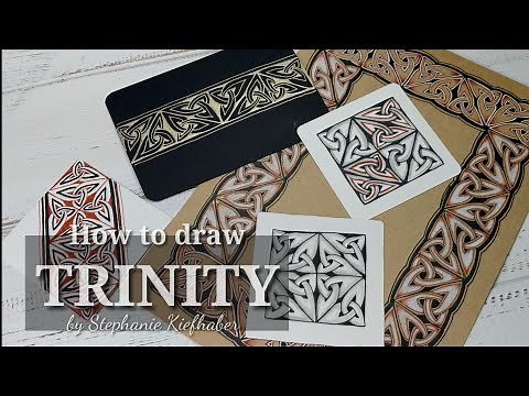 How to draw Zentangle Pattern 'TRINITY'/ 젠탱글 패턴