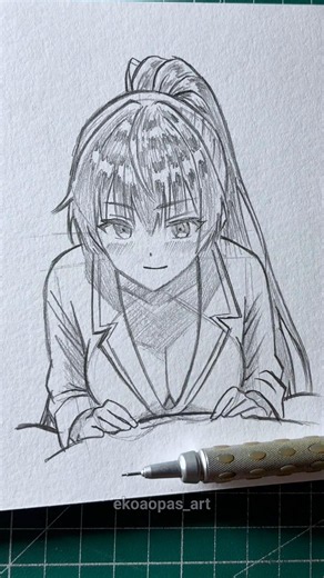 How to draw anime girl cute #drawing #animeart #art #shorts #sketch