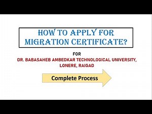 DBATU: How to apply for migration certificate? Complete Process of Migration.