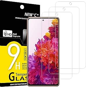 NEW'C 3 Pack Designed for Samsung Galaxy S20 FE / S20 FE 5G Screen Protector Tempered Glass, Case Friendly Anti Scratch Bubble Free Ultra Resistant