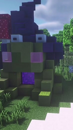 Wizard's Frog Themed Nether Portal Build in Minecraft