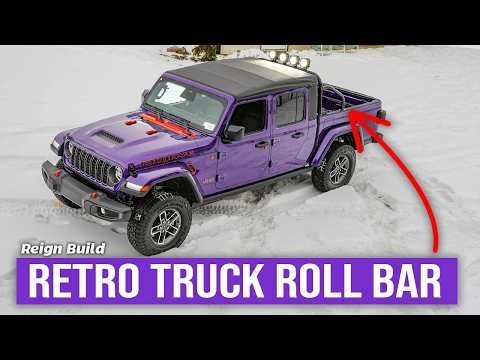 80s Inspired Bed Roll Bar & Lights for our 2026 Jeep Gladiator