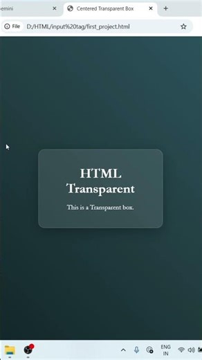 how to create transparent background in html #coding #html #css