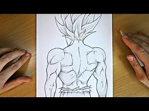 How to Draw Goku | Back Muscles Anatomy | Step by Step Drawing Tutorial | DBZ