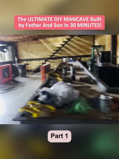The ULTIMATE DIY MANCAVE Built by Father And Son In 30 MINUTES! | man cave furniture
