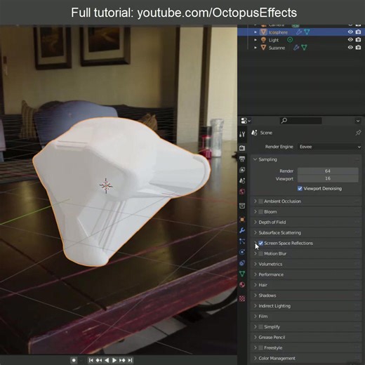 Plastic wrap an object in Blender