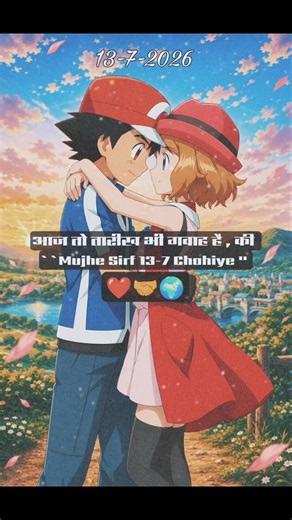 O Sanam - Akhil Sachdeva ❤💫|| Ash x Serena 🥰|| Mujhe Sirf 13-7 Chahiye 🤞#pokemon #serena