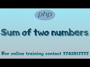 sum of two numbers in php without form