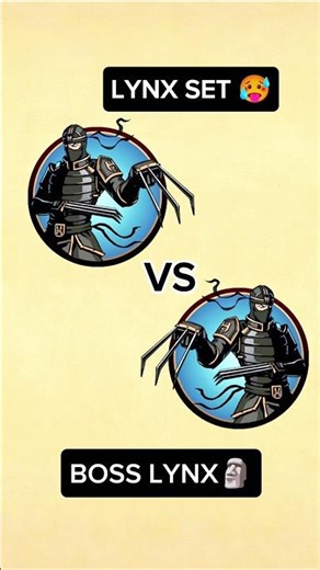 LYNX SET VS BOSS LYNX 🗿🥶#shadowfight2#edit#shorts