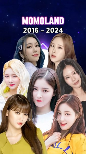 Momoland members then and now in 2024