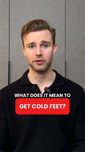 What does “get cold feet” mean? Get cold feet = To become nervous and back out. “He got cold feet before the wedding.” “I was going to apply, but I got cold feet.” | English At The Ready