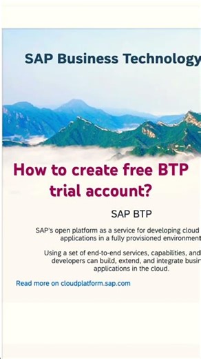 How to create free BTP trial account? #shorts #sap #sapbtp #sapabap