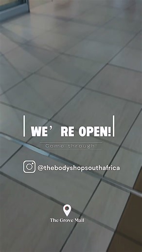 Guess who moved? ✨📍 The Body Shop has a new home in The Grove Mall. NOW OPEN! 😍 | The Grove Mall