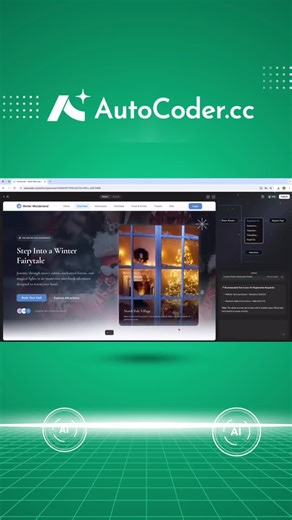 AutoCoder on Instagram: "A Christmas gift from Autocoder 🎁❄️ Merry Christmas from our winter wonderland.🎄 #MerryChristmas #christmas #aitools #webdesigner #backend"