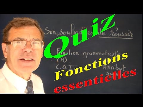 French Grammar: Subject, Complement and Attribute Function