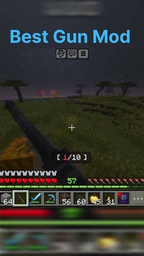 Best Minecraft Gun Mod #shorts #minecraft #mcpe #bedrock