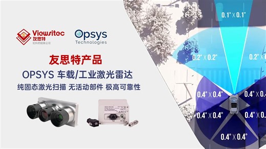 OPSYS 纯固态扫描激光雷达，无活动部件，极高可靠性，专有技术提高信噪比【友思特新品】