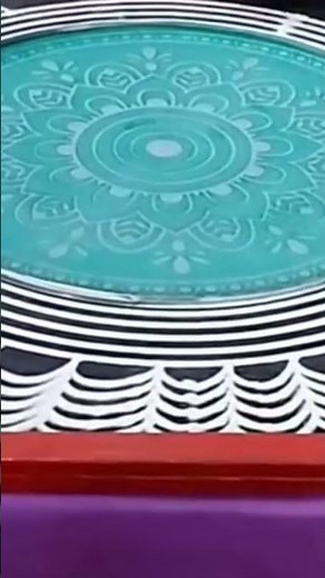 how to create rangoli in plates and stencils #rangoli