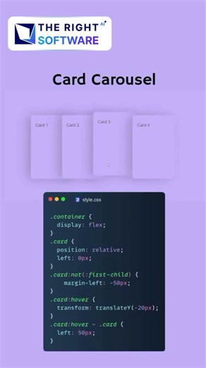 Card Carousel Hover Animation (UI Demo) #youtubeshorts #coding #ai #art