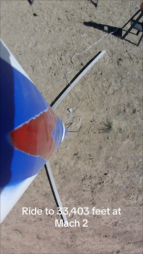 An other personal altitude record, 33,405’ at Mach 2 flying on a CTI O3400 #rocketrycontent #estesrockets #rocket #nasa #fyp #rockettok #foryou #nsl #nslwest