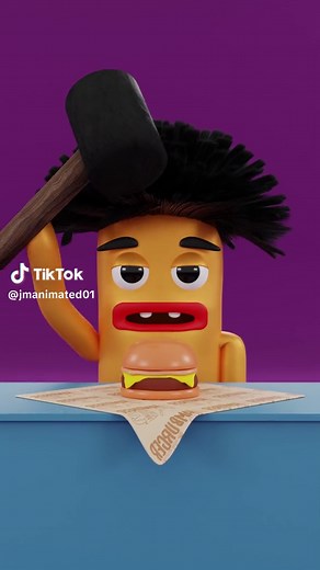 McDonald's Worker Making Hamburgers