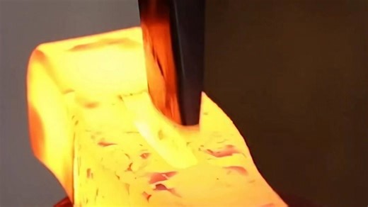 Making holes in hot steel