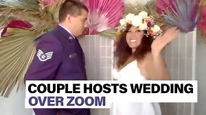 An Air Force couple ties the knot in an unconventional way as pandemic restrictions call for them to adapt. How do you hold the Big Day over a video call? These two show how it's done. Read all about it here: https://www.airforcetimes.com/news/coronavirus/2020/05/07/watch-this-air-force-couple-use-zoom-to-celebrate-their-wedding/ | Military Times
