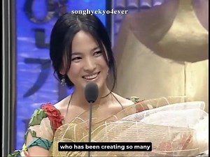 4.6K views · 235 reactions | Kyo wins the 2003 SBS 2003 Drama Awards for All In #songhyekyo #allin | Song Hye Kyo Forever | Facebook