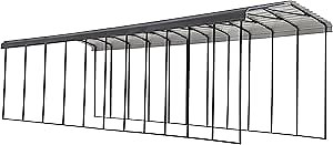 Arrow Carports Galvanized Steel Carport, RV Metal Carport Kit, 14' x 51' x 14', Charcoal
