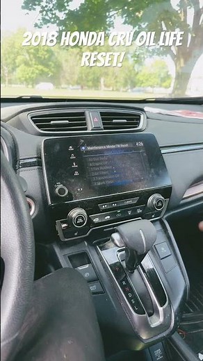 #2018 Honda crv oil life reset