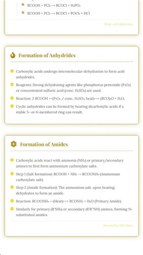 Reactions of Carboxylic Acids: Formation of Acyl Halides, Anhydrides, and Amides