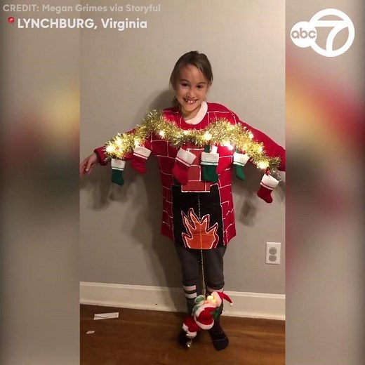 Ugly Christmas sweater contest winner