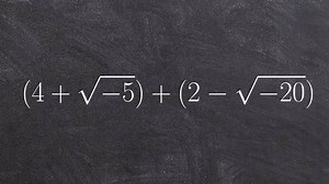 Pre-calculus - how to add complex numbers - free math help (4 + root(-5)) + (2 - root(-20))