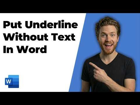 How To Put Underline Without Text In Word (Easy Guide)