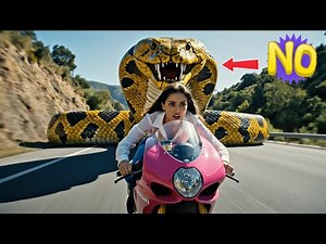 Heroic rescue team saves girl on Ducati 916 motorcycle from giant python attack