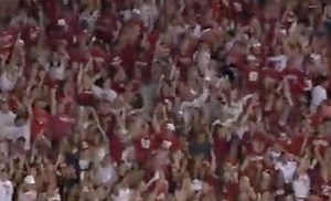 Wisconsin Fans Do 'Jump Around' In A Packed Stadium