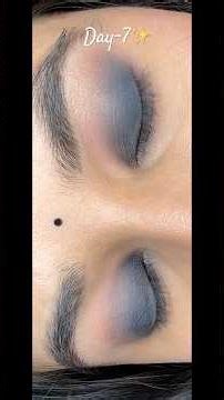 Day-7 😍 Blue Smokey Eye Tutorial ✨💙#shortfeed #youtubeshorts #shorts #makeup