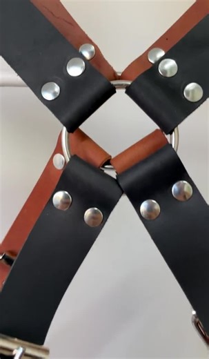 Personalized Brown Leather Suspenders: Fashion Chest Harness, Plus Size - Etsy