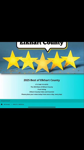 We’re honored to be nominated for Best Vision Services of Elkhart County! 👀✨ Your support means the world to us, here’s how to cast your vote! 🗳️💙⬇️. www.elkharttruth.secondstreetapp.com | Boling Vision Center