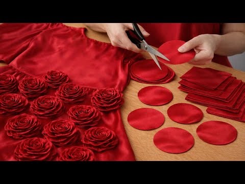 WOW! Easy DIY Flower From Red Silk Fabric — Looks So Real & Gorgeous!